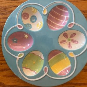 Ganz pastel blue egg plate